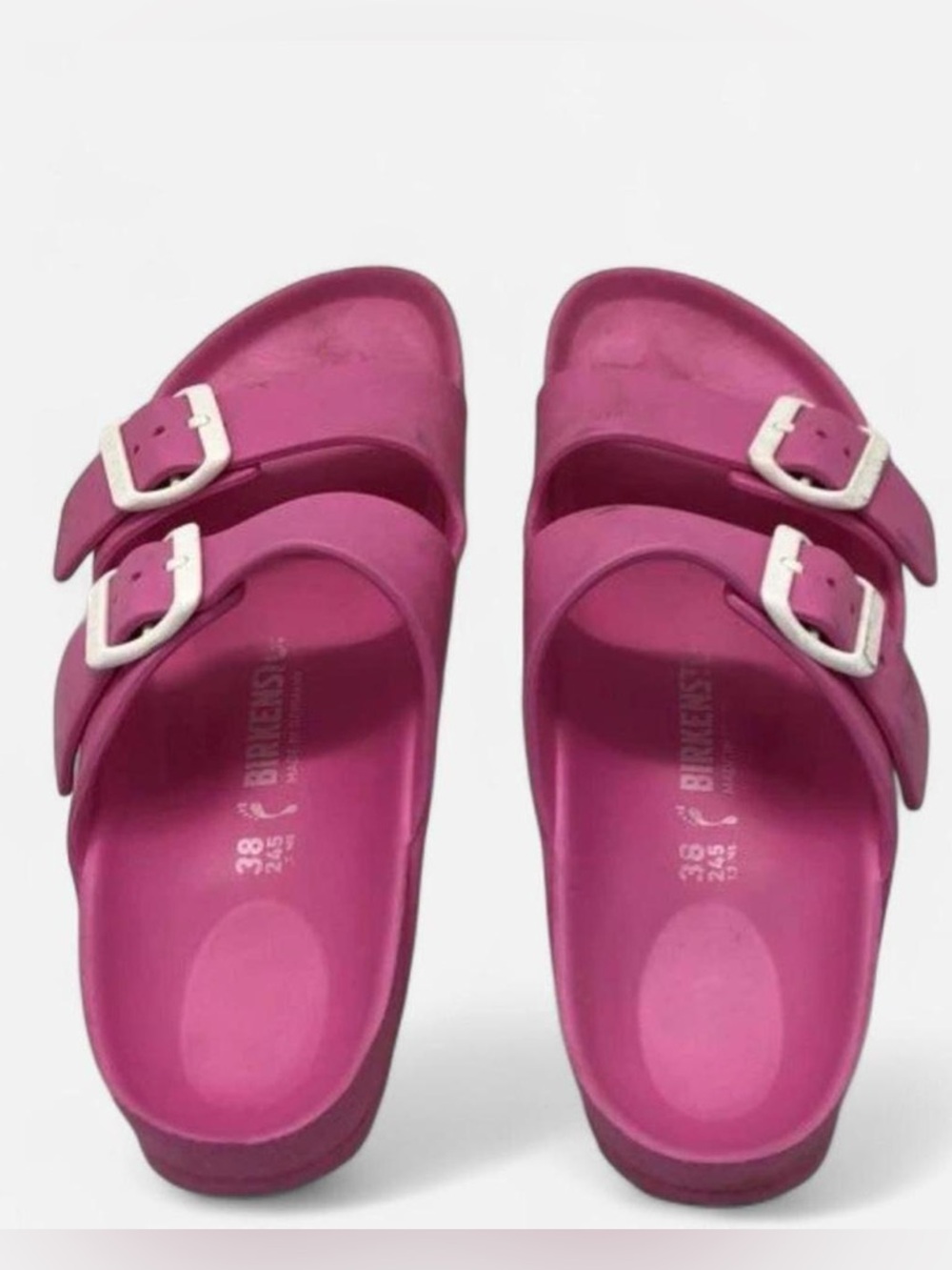 Birkenstock Pink Two-Strap EVA Slide Sandals